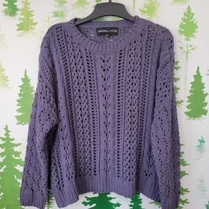 Kendall + Kylie Open Weave Sweater.